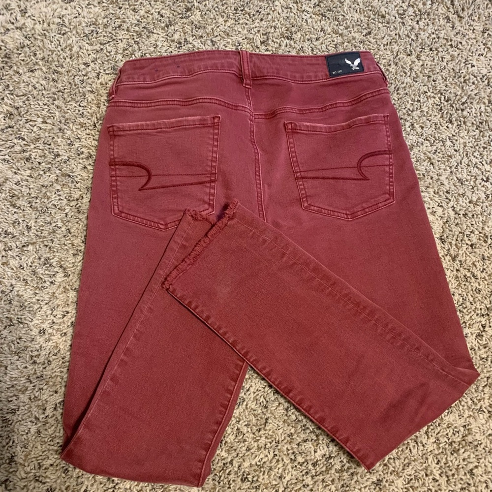 American Eagle Outfitters Women's Red Jeans - Picture 3 of 5
